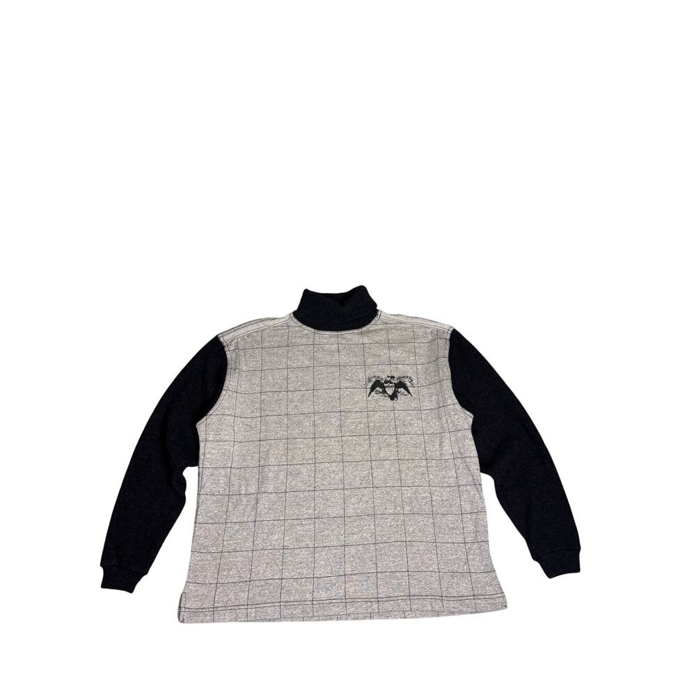 Vintage Soviet Walter De Vargas Grid Turtleneck Sweater